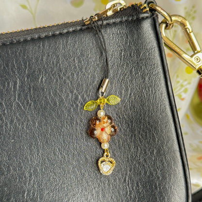 Flower Pearl Phone Charm