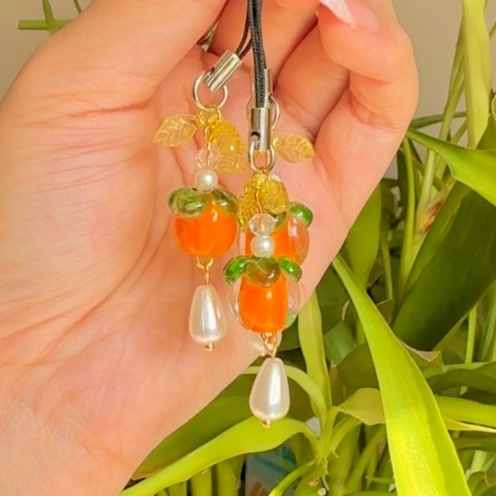 Persimmon Phone Charm